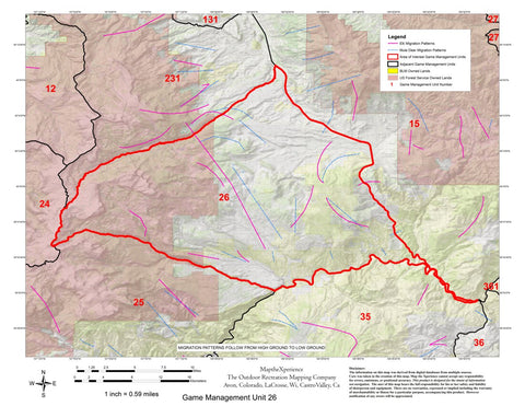 Map the Xperience Colorado GMU 26 - Hunt Colorado digital map