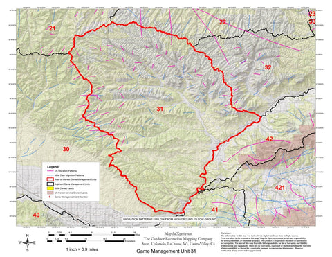 Map the Xperience Colorado GMU 31 - Hunt Colorado digital map