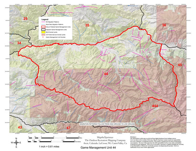Map the Xperience Colorado GMU 44 - Hunt Colorado digital map