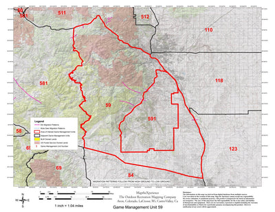 Map the Xperience Colorado GMU 59 - Hunt Colorado digital map