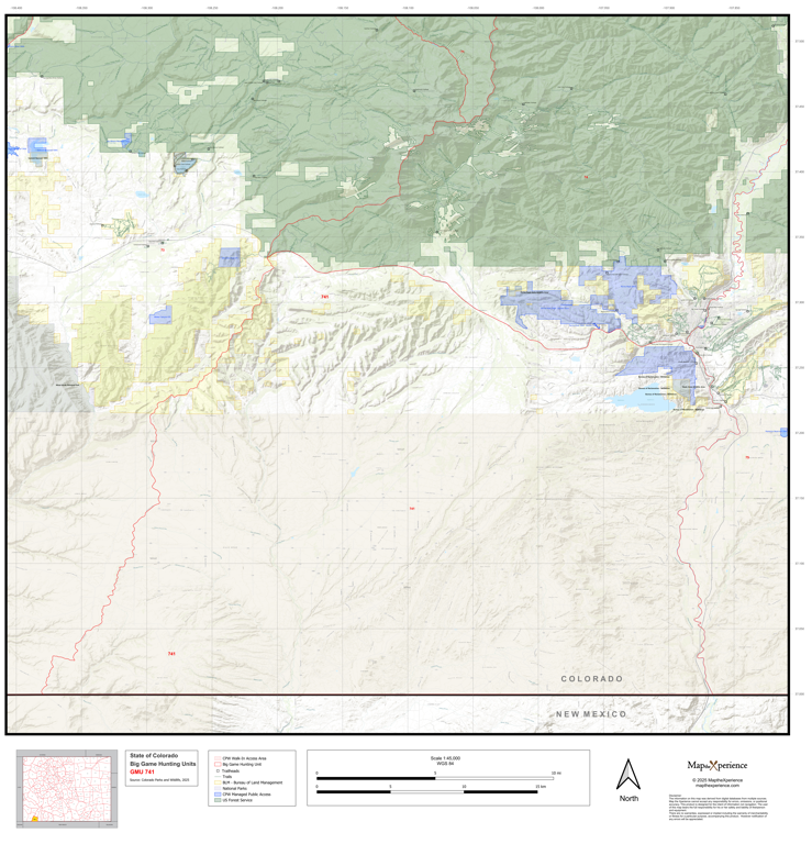 2025 Colorado Hunt Map – GMU 741 by Map the Xperience | Avenza Maps