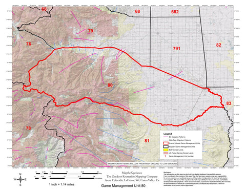 Colorado GMU Units 68,76,79,80,81 Bundle - Hunt Colorado Map by Map the ...