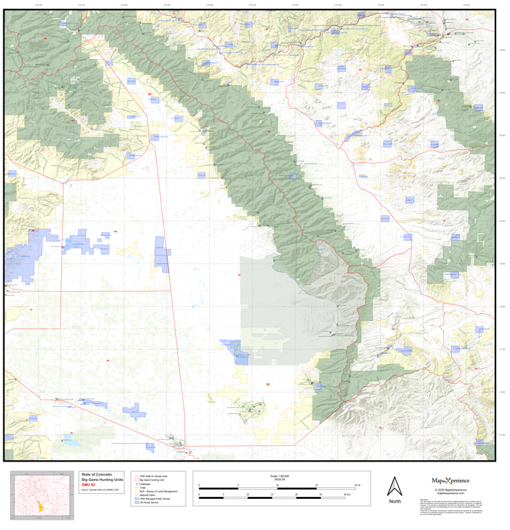 2025 Colorado Hunt Map – GMU 82 by Map the Xperience | Avenza Maps