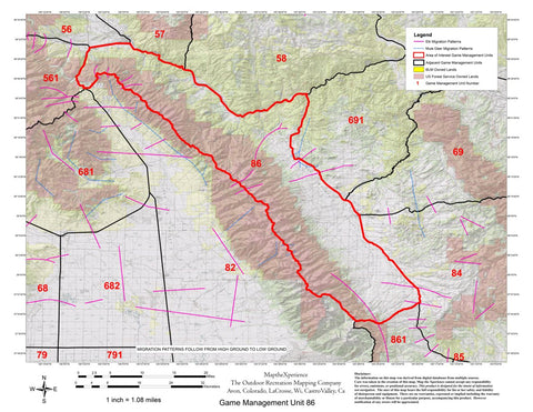 Map the Xperience Colorado GMU 86 - Hunt Colorado digital map