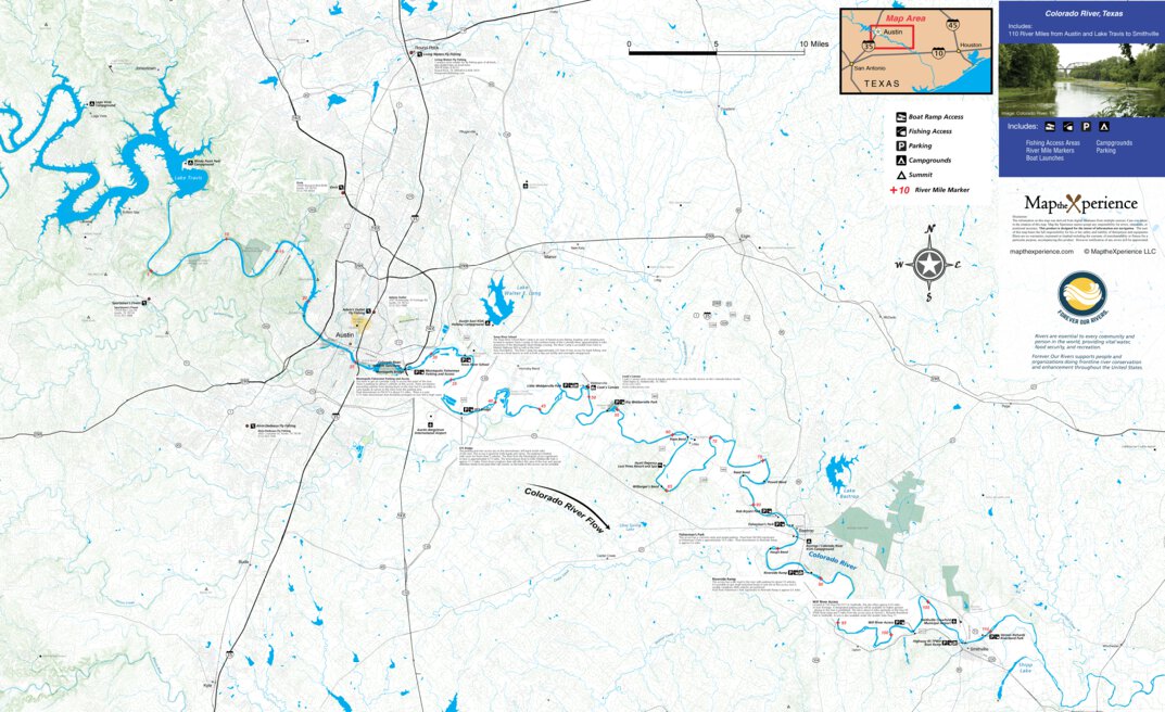 Texas Rivers Fishing Map