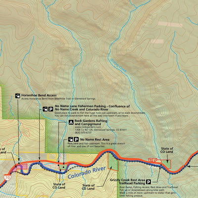Colorado River Watershed Fishing Map Preview 3