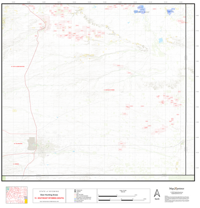 2025 Wyoming Deer Hunt Map – Deer Area 15 North (Southeast Wyoming) Preview 1
