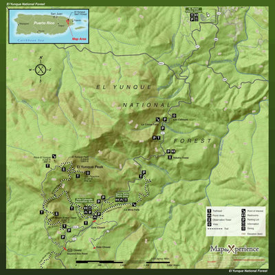 Map the Xperience EL Yunque National Forest - NPS Map - Hike Puerto Rico - Bike Puerto Rico digital map