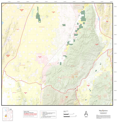 2025 Utah Hunt Map - Fillmore / Oak Creek, South Preview 1