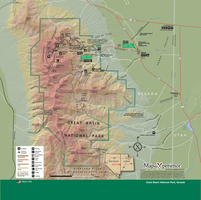 Map the Xperience Great Basin National Park - NPS Map - Hike Nevada - Bike Nevada digital map