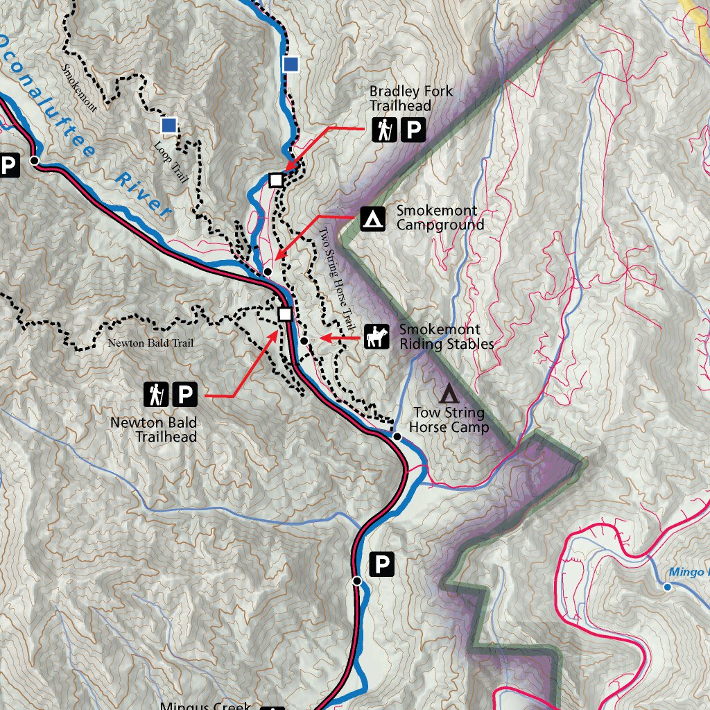 Great Smoky Mountains National Park Fishing Map by Map the Xperience ...