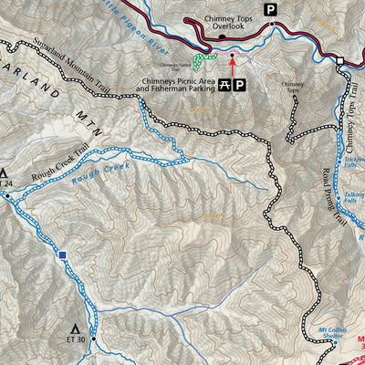 Map the Xperience Great Smoky Mountains National Park - NPS Map - Hike North Carolina - Bike North Carolina digital map