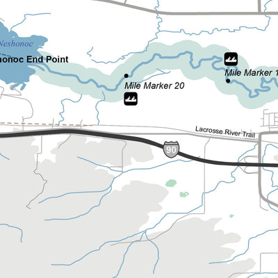 Map the Xperience La Crosse River - Canoe Wisconsin digital map