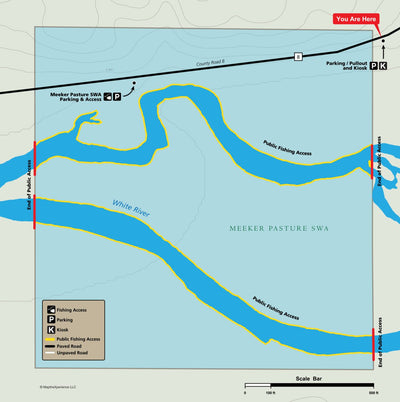 Map the Xperience Meeker State Wildlife Area - White River - Fish Colorado digital map