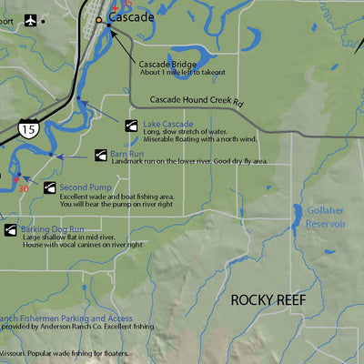 Map the Xperience Missouri River - Fish Montana digital map