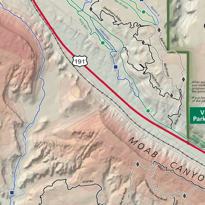 Moab Utah Bike Trails Map - Bike Utah - Hike Utah Preview 3