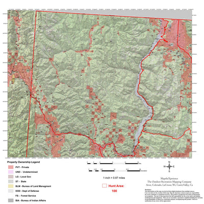 Map the Xperience Montana Hunt District 100 - Hunt Montana digital map