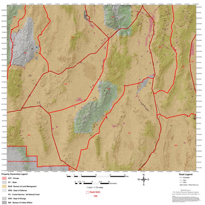 Map the Xperience Nevada Hunt Unit 132 - Hunt Nevada digital map