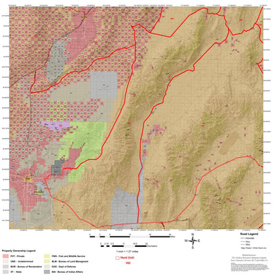 Map the Xperience Nevada Hunt Unit 182 - Hunt Nevada digital map