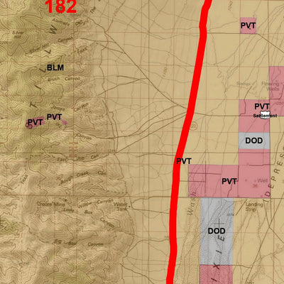 Map the Xperience Nevada Hunt Unit 182 - Hunt Nevada digital map