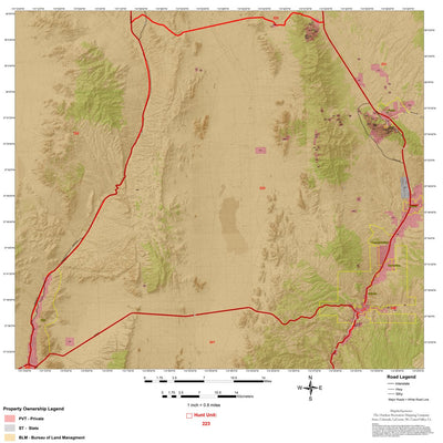 Map the Xperience Nevada Hunt Unit 223 - Hunt Nevada digital map