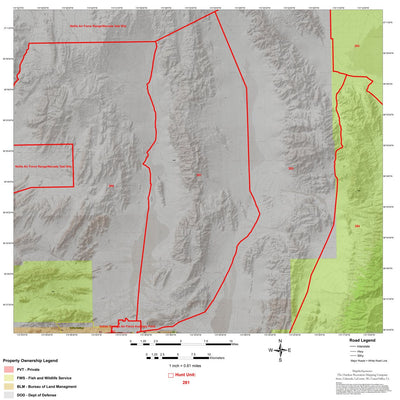 Map the Xperience Nevada Hunt Unit 281 - Hunt Nevada digital map