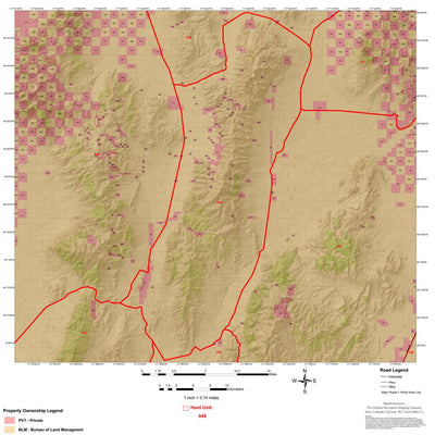 Map the Xperience Nevada Hunt Unit 45 - Hunt Nevada digital map