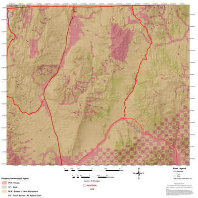 Map the Xperience Nevada Hunt Unit 76 - Hunt Nevada digital map