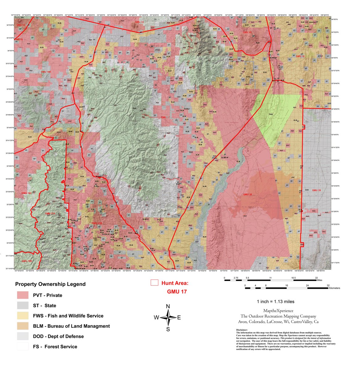 New Mexico Gmu 17 Hunt New Mexico Map By Map The Xperience Avenza Maps 4784