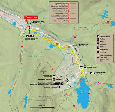 Map the Xperience North Fork White River - Trappers Lake - Fish Colorado digital map