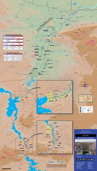 Map the Xperience North Platte River - Fish Wyoming - Miracle Mile to Casper digital map