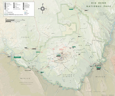 Big Bend National Park Hiking Trails Map Preview 1