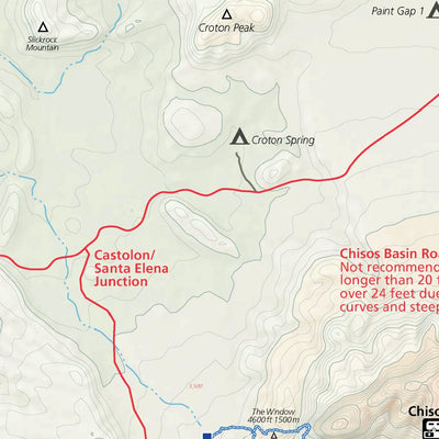 Big Bend National Park Hiking Trails Map Preview 2