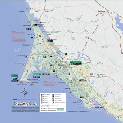 Map the Xperience Point Reyes National Seashore - NPS Map - Hike California - Bike California digital map
