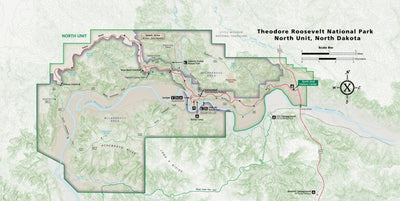 Map the Xperience Theodore Roosevelt National Park North Unit - NPS Map - Hike North Dakota digital map