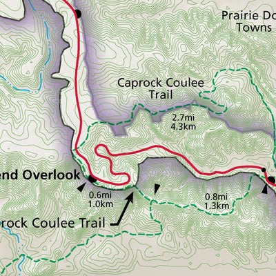 Map the Xperience Theodore Roosevelt National Park North Unit - NPS Map - Hike North Dakota digital map