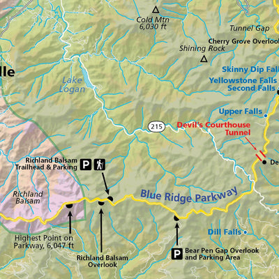 Transylvania County North Carolina Waterfall Map - Drive North Carolina ...