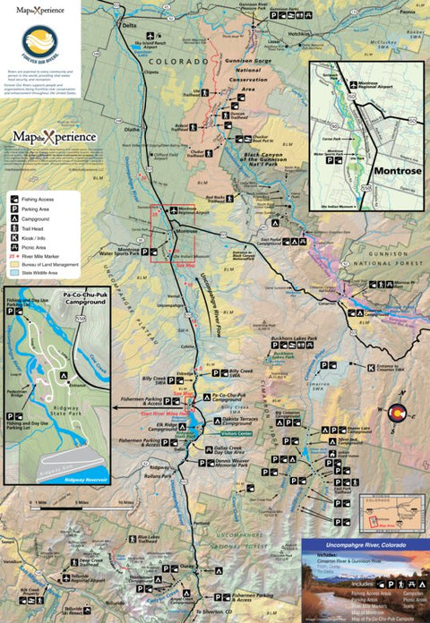 Map the Xperience Uncompahgre River Fishing and Fly Fishing Map bundle exclusive