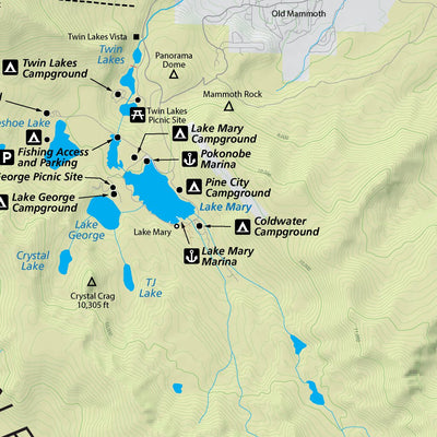 Map the Xperience Upper Owens River and Mammoth Lakes - Free Version digital map