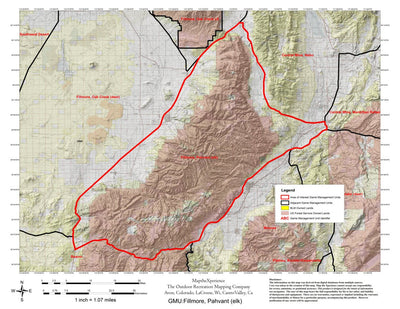 Map the Xperience Utah DWR Fillmore-Pahvant - Hunt Utah digital map