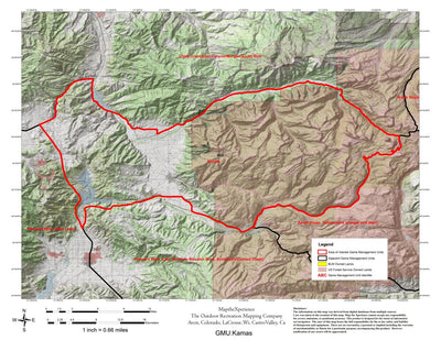Map the Xperience Utah DWR Kamas Hunt Utah digital map