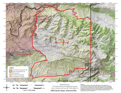 Map the Xperience Utah DWR South Slope-Diamond Mountain - Hunt Utah digital map