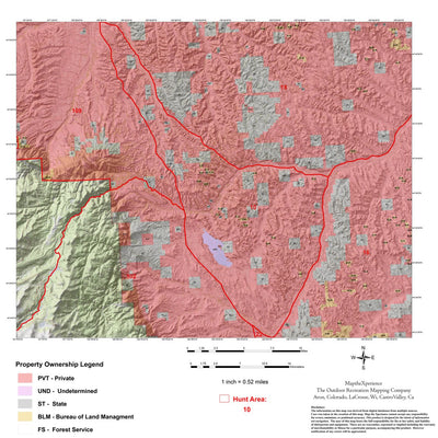Map the Xperience Wyoming Antelope Hunt Area 10 - Hunt Wyoming digital map