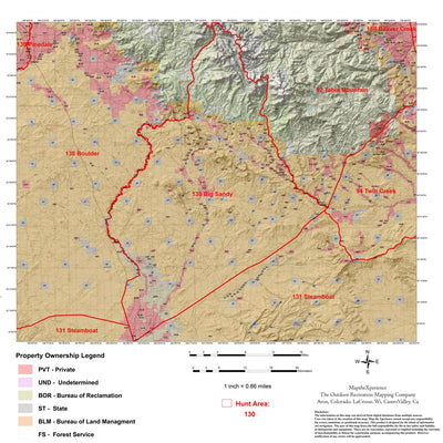 Map the Xperience Wyoming Deer Hunt Area 130 - Hunt Wyoming digital map
