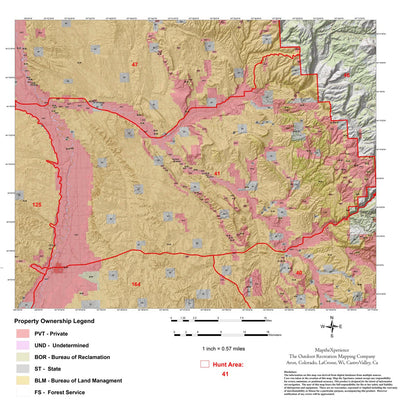 Map the Xperience Wyoming Deer Hunt Area 41 - Hunt Wyoming digital map