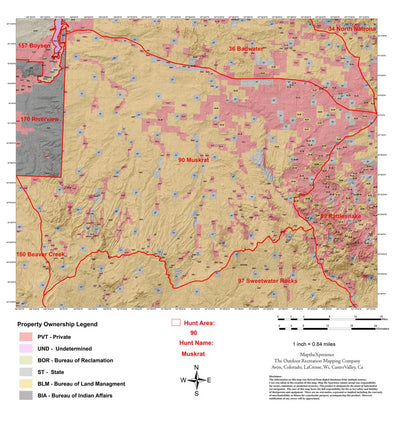 Map the Xperience Wyoming Deer Hunt Area 90 - Hunt Wyoming digital map