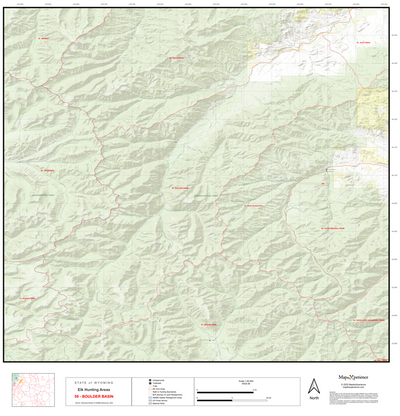 2025 Wyoming Hunt Map – Elk Area 59 Preview 1