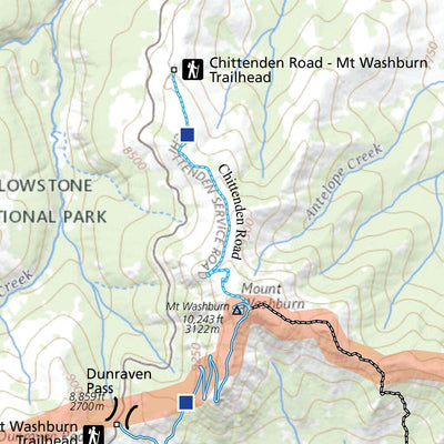 Map the Xperience Yellowstone National Park - Canyon Region - Hike Yellowstone - Bike Yellowstone digital map