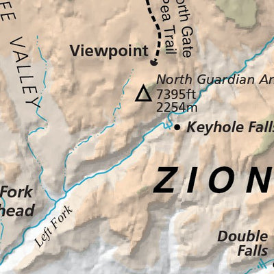 Map the Xperience Zion National Park - NPS Map - Hike Utah - Bike Utah digital map