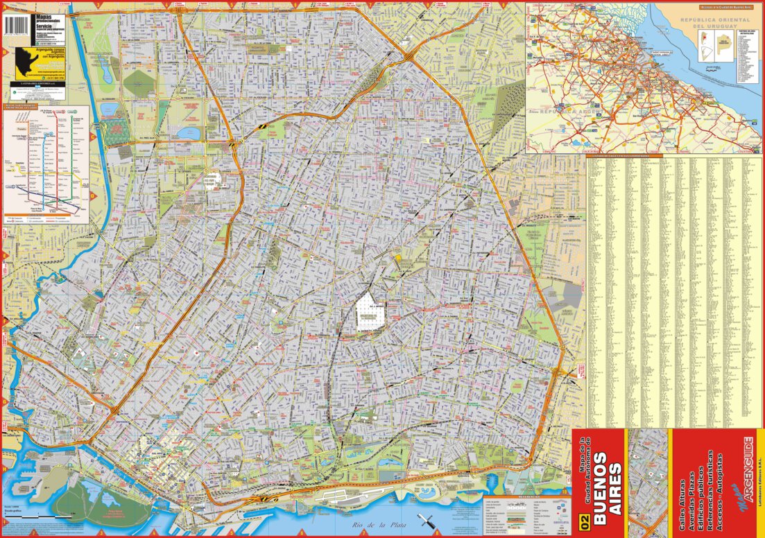 Ciudad de Buenos Aires Map by MAPAS ARGENGUIDE De Latinbaires Editores ...
